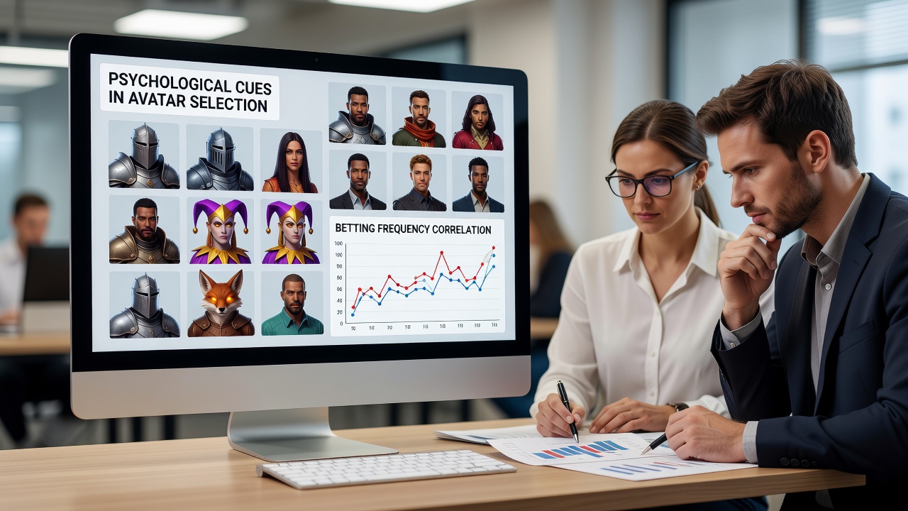 Virtual card players selecting avatars on a digital poker platform interface